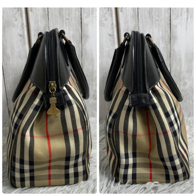 BURBERRY(バーバリー)の●美品　激レア●Burberrys ハンドバッグ　ノバチェック　ホースロゴ レディースのバッグ(ハンドバッグ)の商品写真