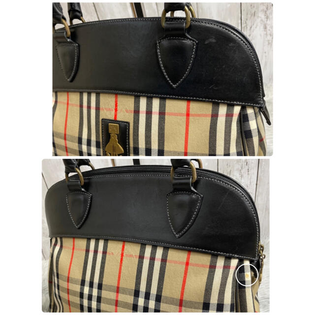 BURBERRY(バーバリー)の●美品　激レア●Burberrys ハンドバッグ　ノバチェック　ホースロゴ レディースのバッグ(ハンドバッグ)の商品写真