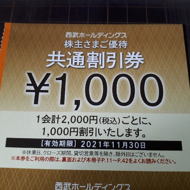 優待券/割引券10枚セット★西武株主優待★共通割引券