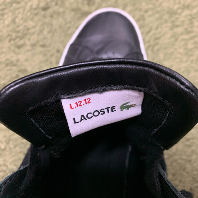 LACOSTE(ラコステ)の美品⭐︎値下げ☆ラコステ　ハイカット　レザー　ブラック　L.12.12 メンズの靴/シューズ(スニーカー)の商品写真