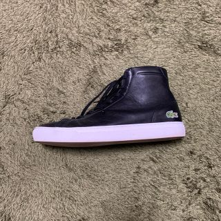 ラコステ(LACOSTE)の美品⭐︎値下げ☆ラコステ　ハイカット　レザー　ブラック　L.12.12(スニーカー)