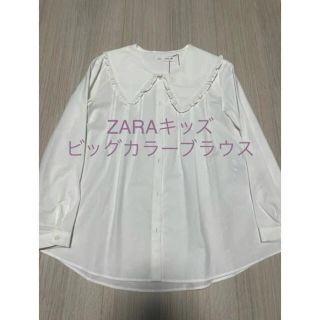 ザラキッズ(ZARA KIDS)のタグ付新品未使用 ZARA kids ビッグカラーフリルブラウス 164(シャツ/ブラウス(長袖/七分))