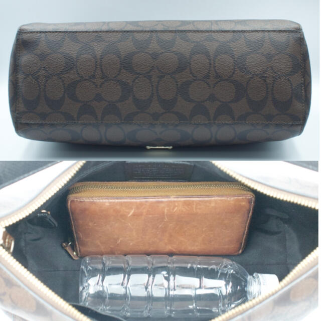 COACH(コーチ)の★セール中【美品】コーチ トートバッグ ハンドバッグ PVC シグネチャー 茶色 レディースのバッグ(トートバッグ)の商品写真