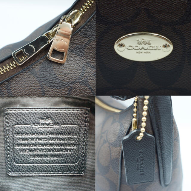 COACH(コーチ)の★セール中【美品】コーチ トートバッグ ハンドバッグ PVC シグネチャー 茶色 レディースのバッグ(トートバッグ)の商品写真