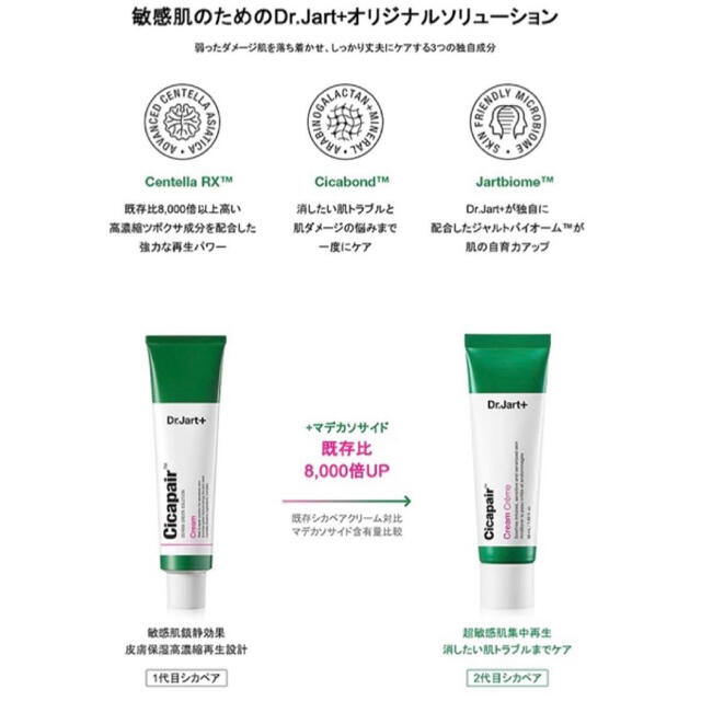 Dr. Jart+(ドクタージャルト)のVTパック　2個セット　シカペア クリーム　50ml 第二世代 コスメ/美容のスキンケア/基礎化粧品(フェイスクリーム)の商品写真