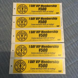 梅ちゃん@プロフ必読様専用ゴールドジム  1DAY VIP Membership(フィットネスクラブ)