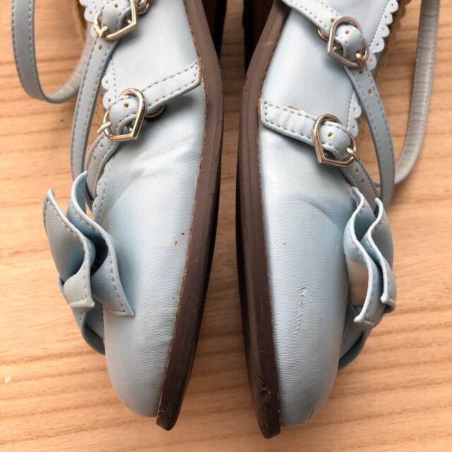 Angelic Pretty(アンジェリックプリティー)のAngelic pretty tea party shoes Lサイズ　サックス レディースの靴/シューズ(その他)の商品写真