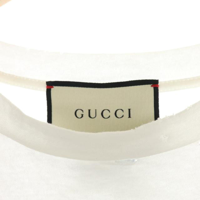 Gucci(グッチ)のグッチ ロゴ オーバーサイズ コットン Tシャツ カットソー 白 457095 レディースのトップス(その他)の商品写真