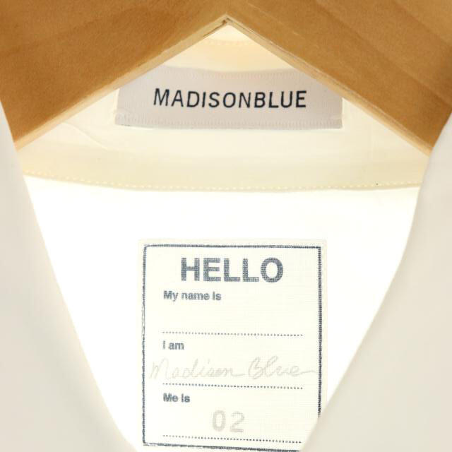 MADISONBLUE(マディソンブルー)のマディソンブルー シャツ チュニック丈 長袖 前開き 02 白 ホワイト レディースのトップス(シャツ/ブラウス(長袖/七分))の商品写真