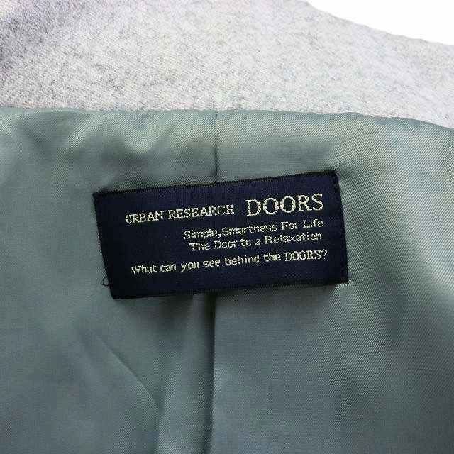 URBAN RESEARCH DOORS(アーバンリサーチドアーズ)のアーバンリサーチ ドアーズ Pコート ウール ジャケット 38 M グレー レディースのジャケット/アウター(ピーコート)の商品写真