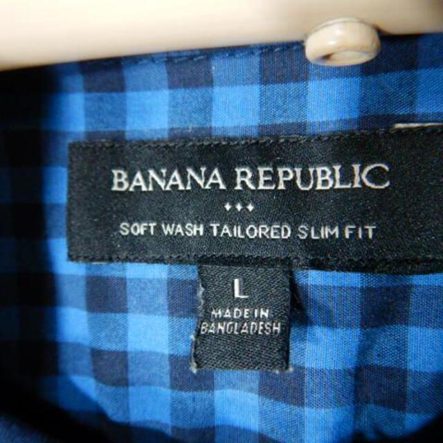 Banana Republic(バナナリパブリック)のo3745　バナナ　リパブリック　バナリパ　長袖　チェック　デザイン　シャツ メンズのトップス(シャツ)の商品写真