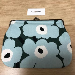 マリメッコ(marimekko)の《未使用》marimekko マリメッコ がま口ポーチ 寒色系(ポーチ)