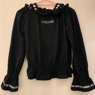 ラブトキシック(lovetoxic)のラブトキ♡オフショルダー 肩出しトップス ロンT 長袖 S(Tシャツ/カットソー)