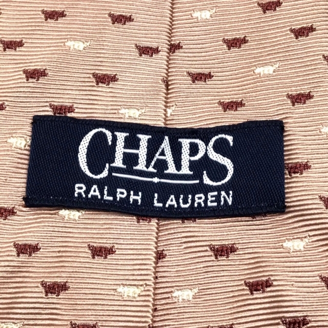 Ralph Lauren(ラルフローレン)のラルフローレン アニマル柄 ビジネスアイテム チャップスラルフローレン ピンク系 メンズのファッション小物(ネクタイ)の商品写真