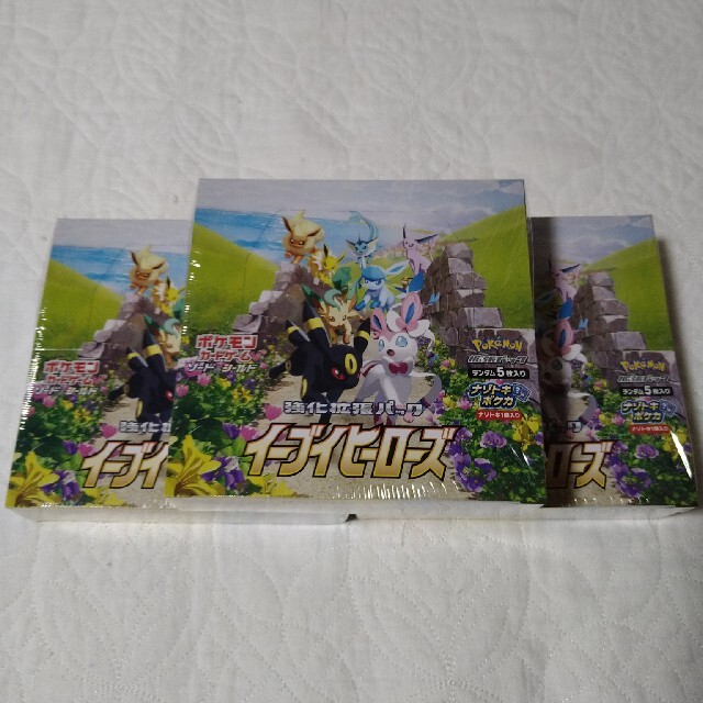 イーブイヒーローズ 3 box シュリンクつき未開封品　ポケモンカード