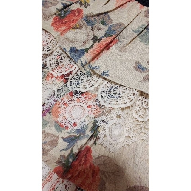 未使用◆Jane Marple スカート 花柄 ケミカルレース 日本製