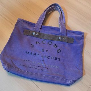 マークバイマークジェイコブス(MARC BY MARC JACOBS)のマークバイマークジェイコブズ☆キャンバストート　パープルブルー(トートバッグ)