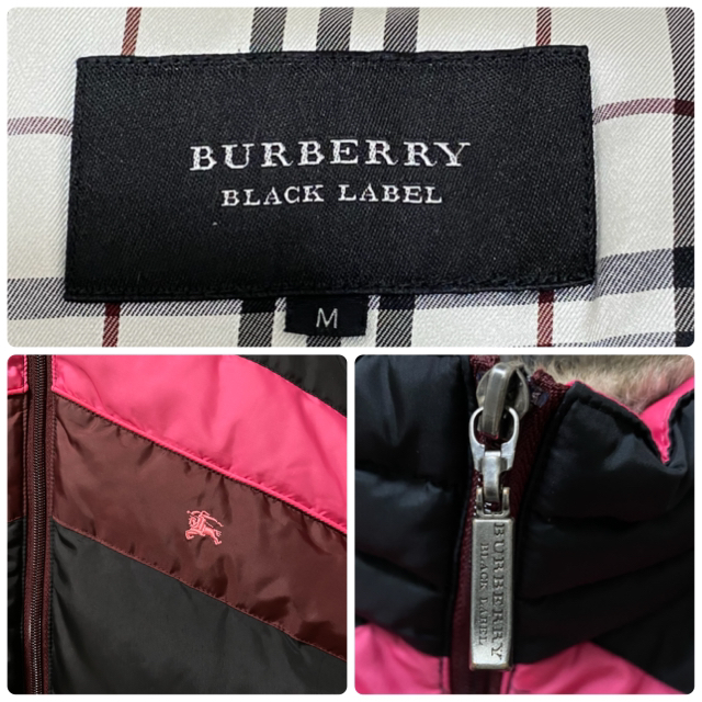 BURBERRY BLACK LABEL(バーバリーブラックレーベル)のバーバリーブラックレーベル ダウンジャケット　ホースロゴ刺繍　ノバチェック メンズのジャケット/アウター(ダウンジャケット)の商品写真