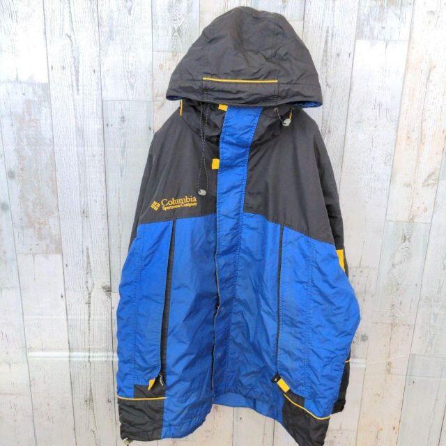 Columbia - 90s コロンビア マウンテンパーカー ブルー(青)ブラック