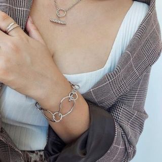 ミラオーウェン(Mila Owen)の【シルバー】metal hollow link bracelet RB017(ブレスレット/バングル)