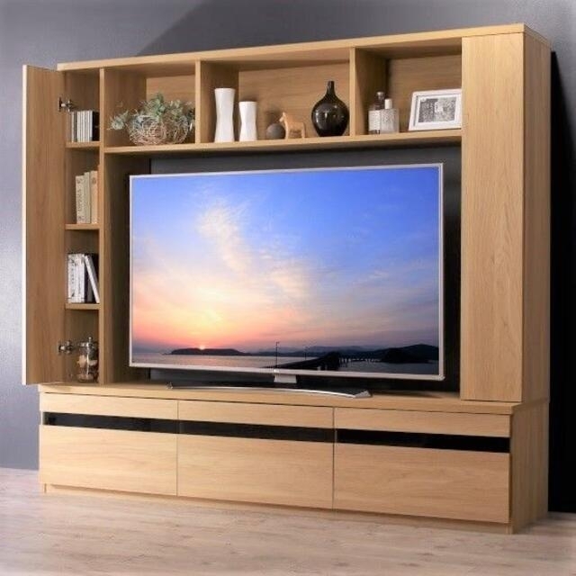 テレビ台 200cm 完成品　85インチ対応　ブラウン　テレビボード TV台