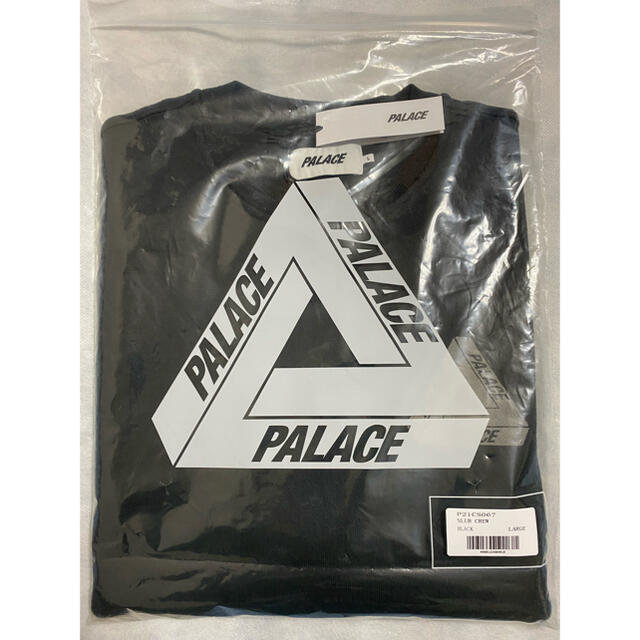 21AW PALACE SLUB CREW BLACK L 2