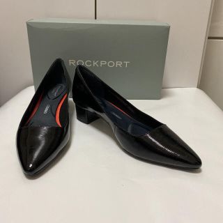 ロックポート(ROCKPORT)の新品/ROCK PORT ロックポート　パンプス　ブラックパントテ24.5(ハイヒール/パンプス)