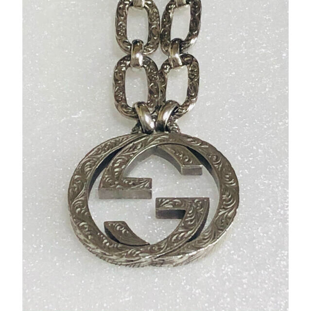 Gucci(グッチ)の正規品　GUCCI グッチ シルバー　インターロッキングG 燻 ネックレス  メンズのアクセサリー(ネックレス)の商品写真