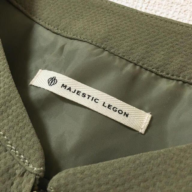 MAJESTIC LEGON(マジェスティックレゴン)の【未使用】MAJESTIC LEGON/ノーカラージップブルゾン ジャケット レディースのジャケット/アウター(ブルゾン)の商品写真