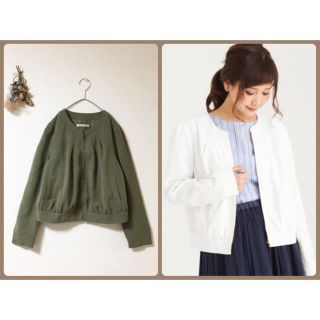 マジェスティックレゴン(MAJESTIC LEGON)の【未使用】MAJESTIC LEGON/ノーカラージップブルゾン ジャケット(ブルゾン)