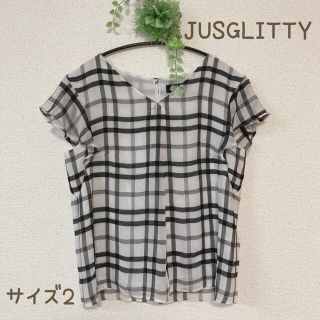 ジャスグリッティー(JUSGLITTY)の【JUSGLITTY】チェックブラウス(シャツ/ブラウス(半袖/袖なし))