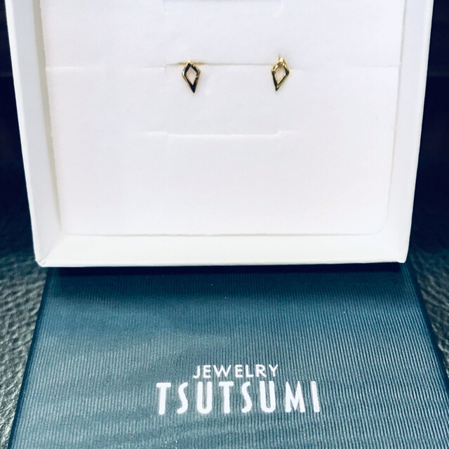 JEWELRY TSUTSUMI(ジュエリーツツミ)のジュエリーツツミ　10k ピアス　　ひし形　ゴールド　イタリアンジュエリー レディースのアクセサリー(ピアス)の商品写真