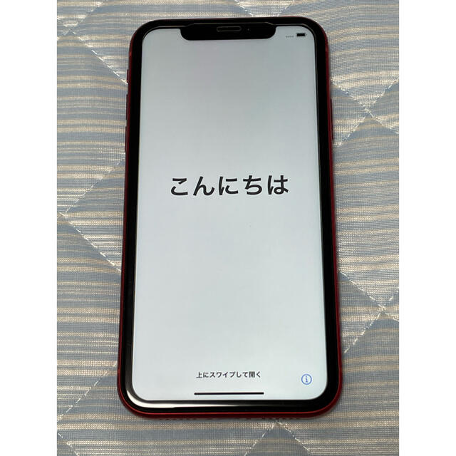 スマートフォン本体iPhoneXR 64GB レッド SIMロック解除品 バッテリー容量96%