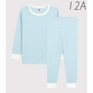 プチバトー(PETIT BATEAU)の新品未使用  プチバトー  ミラレ  長袖  パジャマ  12ans(パジャマ)