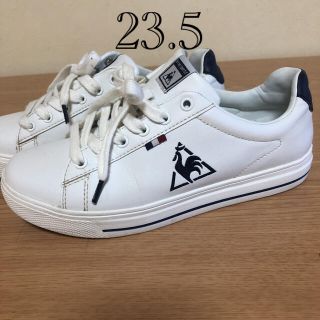 ルコックスポルティフ(le coq sportif)のルコック　スニーカー　白　23.5 美品　22.5 23 大人可愛い(スニーカー)