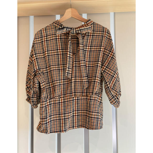 ZARA(ザラ)のZARA TRF チェックトップス  レディースのトップス(Tシャツ(長袖/七分))の商品写真