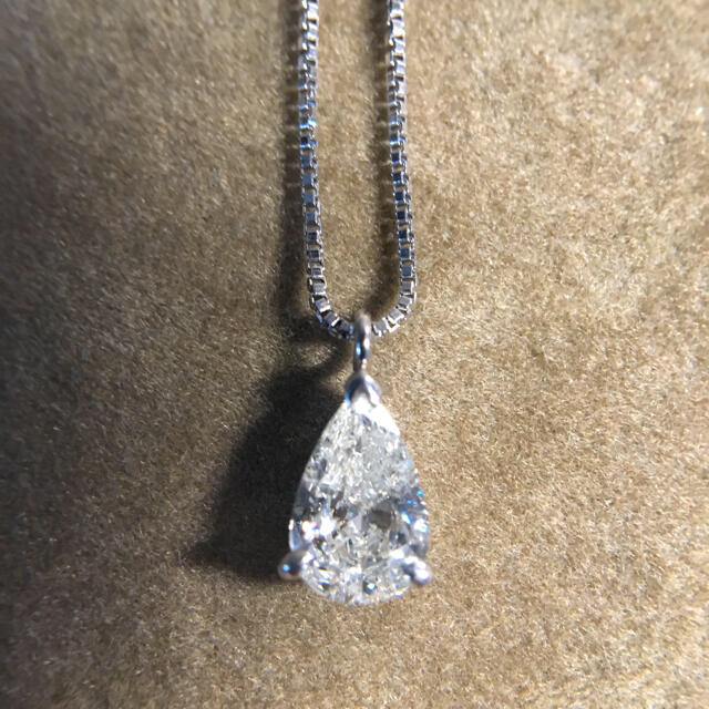 ペアシェイプ ダイヤモンド ネックレス 大粒0.75ct www.skolazmaj.edu.rs
