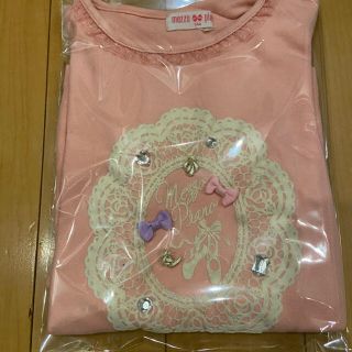 メゾピアノ(mezzo piano)のメゾピアノ♡カットソー　ロンT レース　りぼん　140センチ(Tシャツ/カットソー)