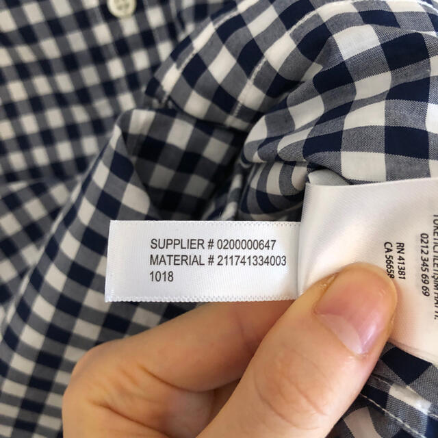 Ralph Lauren(ラルフローレン)のラルフローレン　ギンガムチェックシャツ　SLIM FIT サイズ0 レディースのトップス(シャツ/ブラウス(長袖/七分))の商品写真