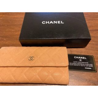 シャネル(CHANEL)のシャネル　財布　マトラッセ　オレンジ(財布)