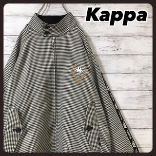 カッパ(Kappa)の☆コラボ☆ kappa × GU 中綿 ブルゾン 千鳥格子 刺繍 ワンポイント(ブルゾン)