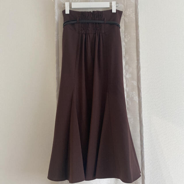 Apuweiser-riche(アプワイザーリッシェ)の今季 人気 アプワイザーリッシェ マーメイドスカート こげ茶 Sサイズ レディースのスカート(ロングスカート)の商品写真