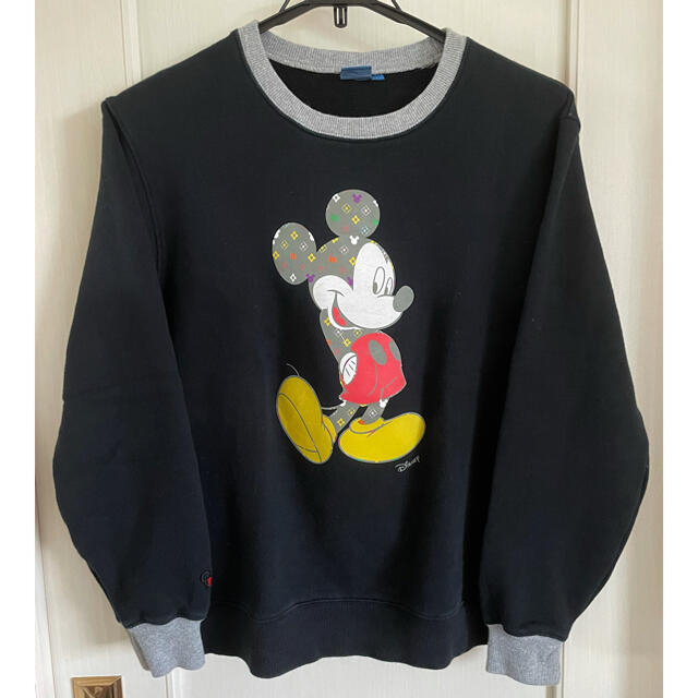 Disney(ディズニー)のDisney ディズニー　スウェット　トレーナー　モノグラム柄ミッキーマウス メンズのトップス(スウェット)の商品写真