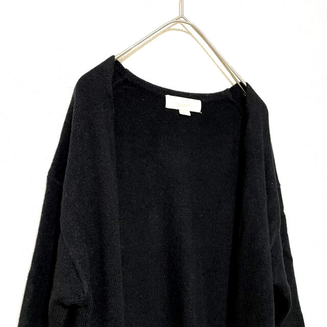 BEAMS(ビームス)の【★フォックス毛★】BMINGbyBEAMS黒ニットロングカーディガン F レディースのトップス(カーディガン)の商品写真