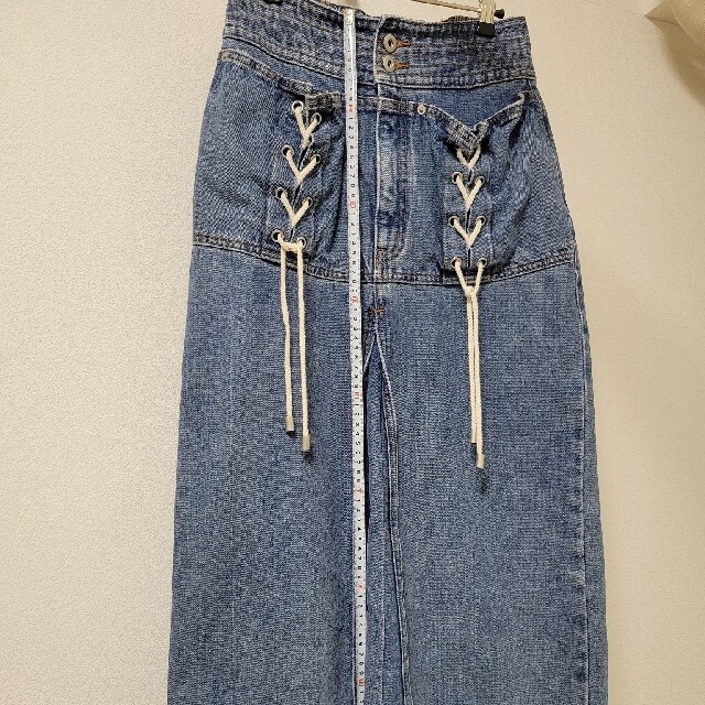 Ameri VINTAGE(アメリヴィンテージ)のちぇる様専用　　UNEVENNESS POCKET DENIM SKIRT レディースのスカート(ロングスカート)の商品写真