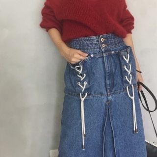 アメリヴィンテージ(Ameri VINTAGE)のちぇる様専用　　UNEVENNESS POCKET DENIM SKIRT(ロングスカート)