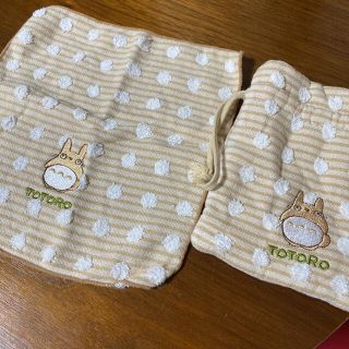 ジブリ(ジブリ)のジブリ　となりのトトロ　タオルハンカチ　巾着(タオル/バス用品)