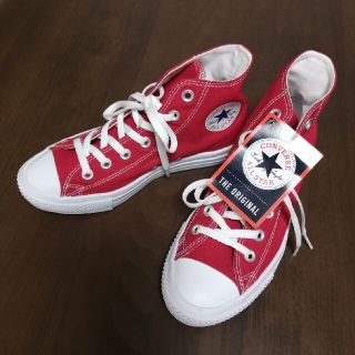 コンバース(CONVERSE)のconverse スニーカー　レディース　赤　23.0cm　未使用(スニーカー)