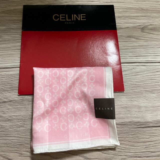 celine(セリーヌ)のセリーヌハンカチピンク レディースのファッション小物(ハンカチ)の商品写真