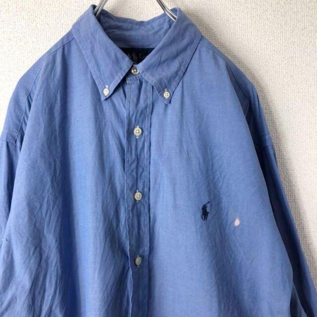 ラルフローレン☆ワンポイント刺繍ロゴ入りBDシャツ　ライトブルー - 3